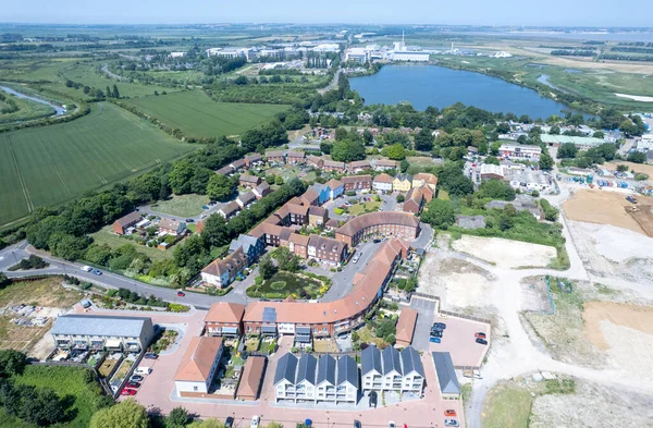 Drone Air Scenery Sandwich Village Kent Verenigd Koninkrijk Top Uitzicht — Stockfoto