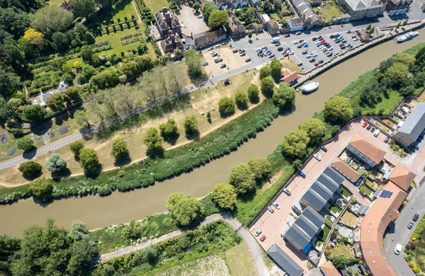 Drone Air Scenery Sandwich Village Kent Verenigd Koninkrijk Top Uitzicht — Stockfoto