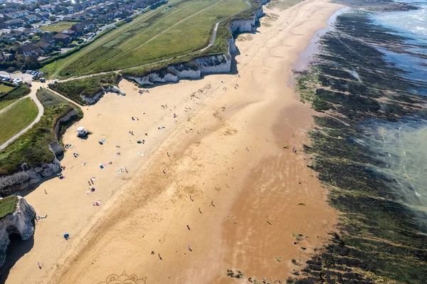 Drone Aerial View Botany Bay Beach Broadstairs Kent United Kingdom — Stock Photo, Image