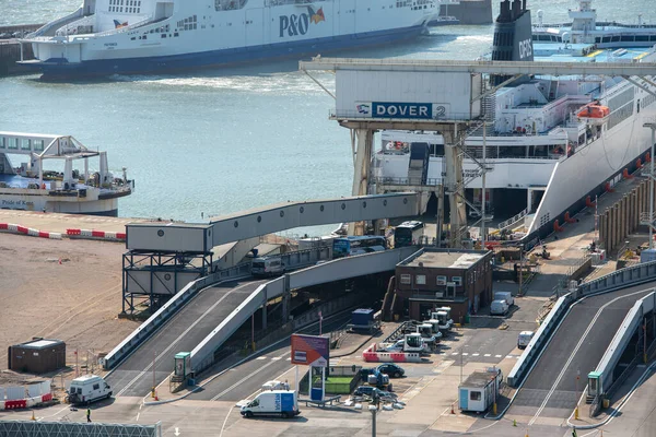 Dover Reino Unido Junho 2023 Caminhões Porto Dover Docas Estação — Fotografia de Stock