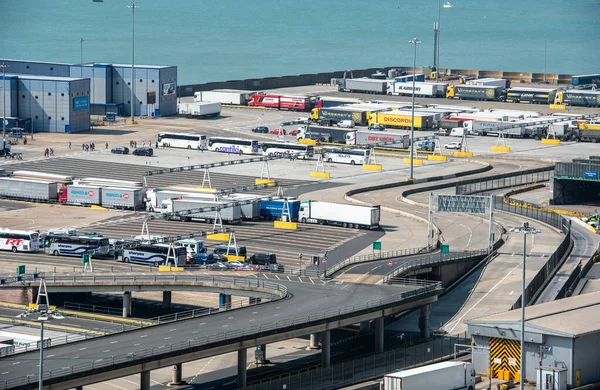 Dover Regno Unito Giugno 2023 Camion Sulla Stazione Portuale Dover — Foto Stock