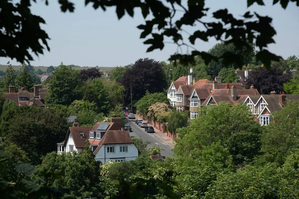 Landschap Van Het Traditionele Historische Dorp Lewes Sussex Engeland Huizen — Stockfoto