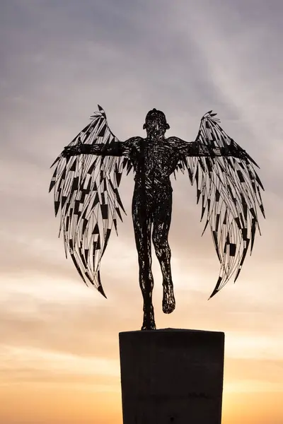 Айя Напа Кіпр Лютого 2023 Року Знаменита Статуя Ікара Відкритими — стокове фото