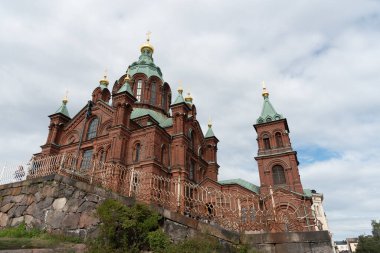Helsinki, Finlandiya 'daki Uspenski Katedrali ve Finlandiya Ortodoks Kilisesi' nin ana katedrali