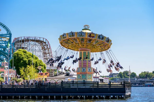 Suède Comté Stockholm Juin 2023 Grona Lund Amusement Park Djurgarden — Photo