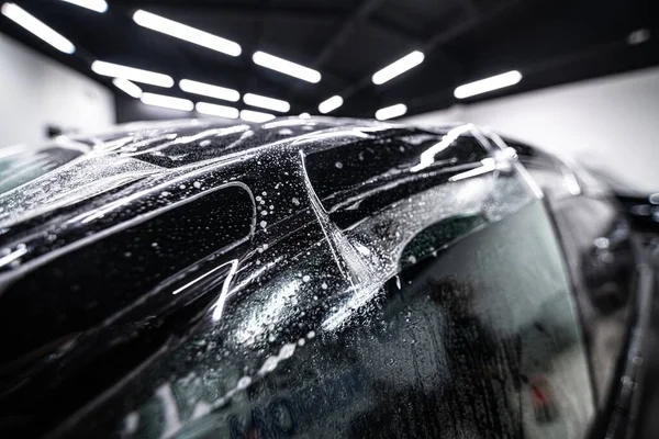 Colorless Protective Ppf Film Roof Modern Car Foil Protects Car — 스톡 사진