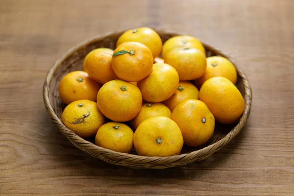 Świeże Organiczne Wenzhou Mandarynka Pomarańczowy Unshu Mikan Satsuma Mandarynka Cytrusy — Zdjęcie stockowe