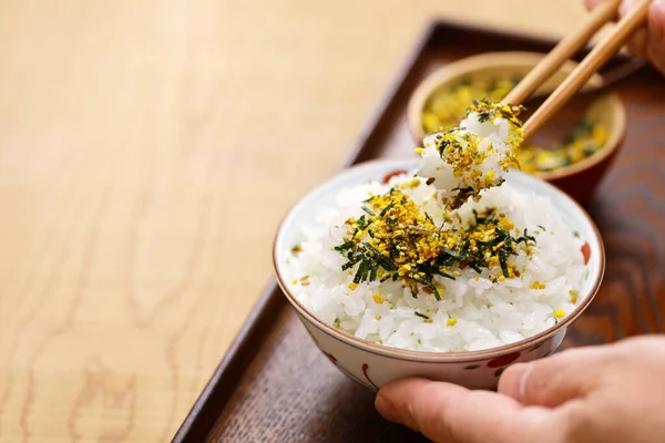 Furikake Condimento Secco Giapponese Mangia Principalmente Cospargendolo Riso — Foto Stock