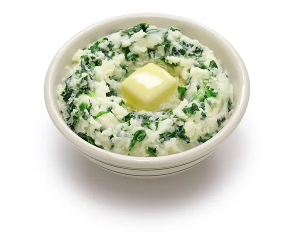 Colcannon Iers Aardappelpuree Groen Eten Recept Voor Patricks Dag — Stockfoto
