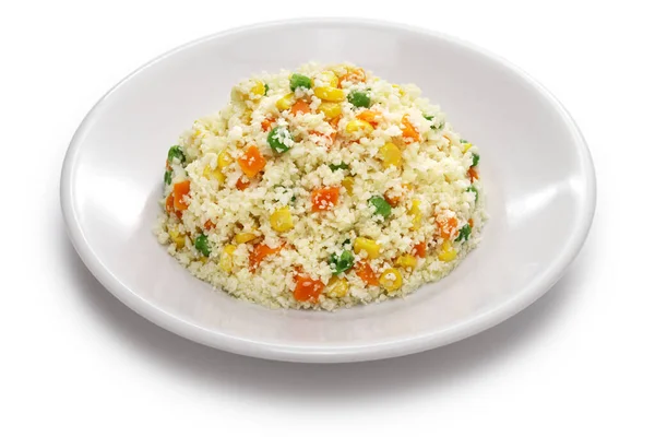 Homemade Low Carb Microwave Cauliflower Rice — Stock Photo, Image