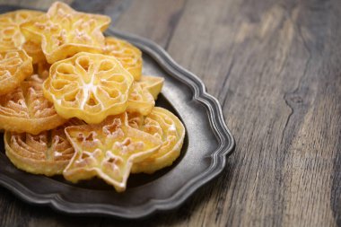 Kopyalama alanı olan rosette kurabiyeleri