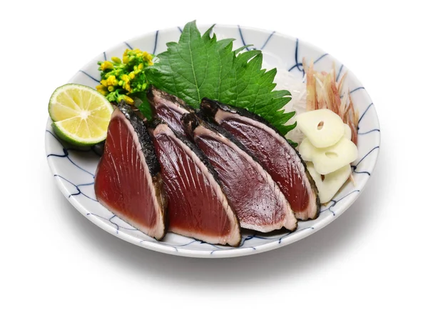 Katsuo Tataki Seared Bonito Sashimi Японская Кухня — стоковое фото