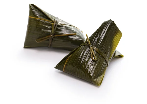 Sasamaki Bolinhos Arroz Glutinoso Envoltos Folhas Bambu Confecção Local Japonesa — Fotografia de Stock
