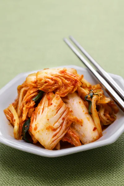 Baechu Kocchori Instantní Napa Zelí Kimchi Korejské Jídlo — Stock fotografie