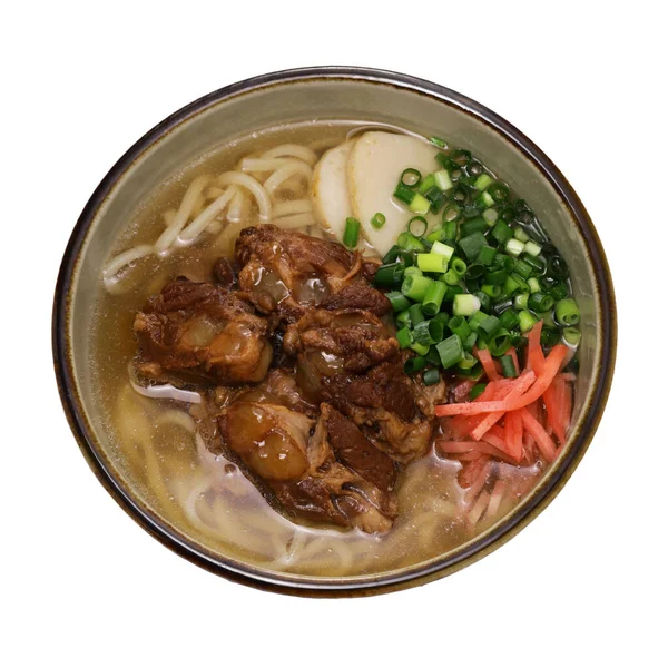 Porc Soki Soba Tészta Okinawan Specialty Japánban — Stock Fotó