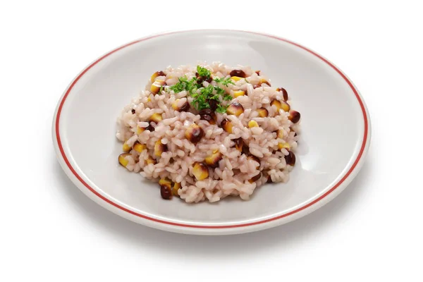 Risotto Burgundy Color Sweet Corn — Stock Photo, Image