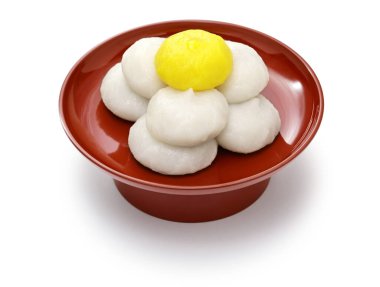 Tsukimi Dango, Ay gösterimi için geleneksel Japon pirinç köftesi.