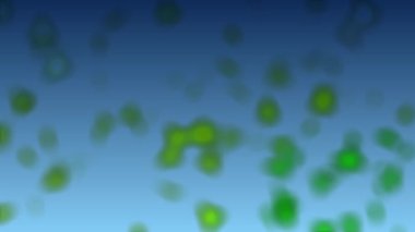 Suda çoğalan küçük yeşil yaratıkların (plankton, yosun, klorella ve amip) hareketlerini bulanıklaştıran bir arka plan videosu. Kusursuz döngü.