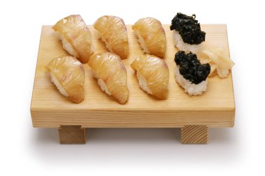 Shima-zushi, a type of nigiri sushi eaten on Japanese islands. clipart