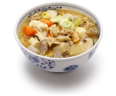 Tonjiru (domuz ve sebze miso çorbası), Japon yemeği.