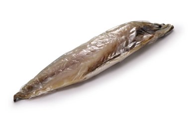 Selofan sarılı kurutulmuş uskumru (gövde tarafı), Japon balıkçılık ürünleri.