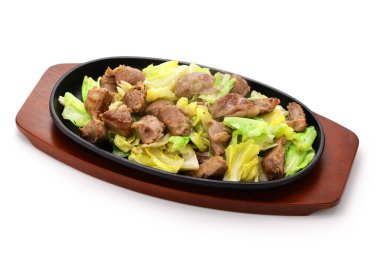 Kızarmış domuz eti, biftek ve lahana, Japon yemeği.