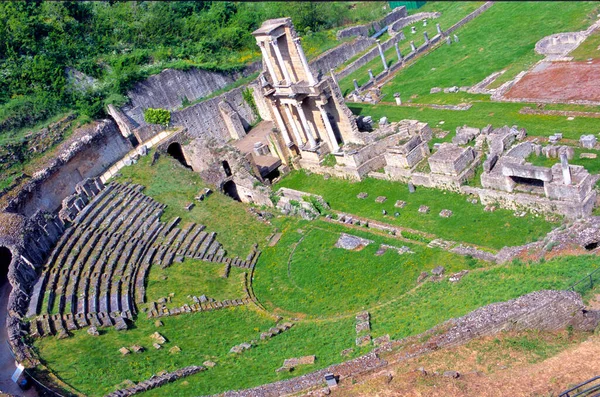 Római Színház Volterra Toszkána Olaszország Európa — Stock Fotó