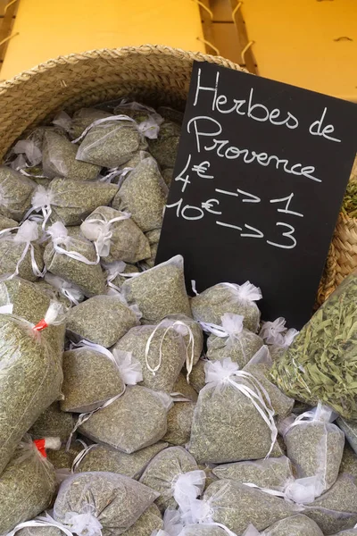 Hierbas Provenza Venta Mercado Agricultores Francia — Foto de Stock
