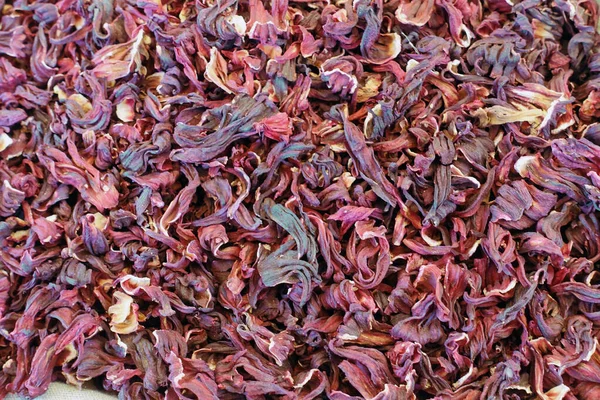 Hibiscus Auf Einem Bauernmarkt Der Provence Frankreich — Stockfoto