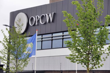 NOOTDORP, NETHERLANDS-HAZİRAN 02, 2023: Yeni OPCW binası, Kimyasal Silah Yasaklama Örgütü, Nootdorp, Hollanda