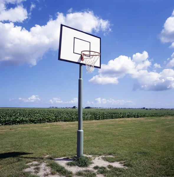 オランダの農業分野でのバスケットボールフープ — ストック写真