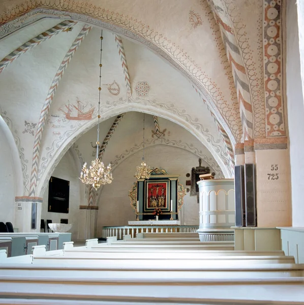 Ebeltoft Dänemark Mai 2018 Innenraum Der Kirche Über Dem Dorf — Stockfoto