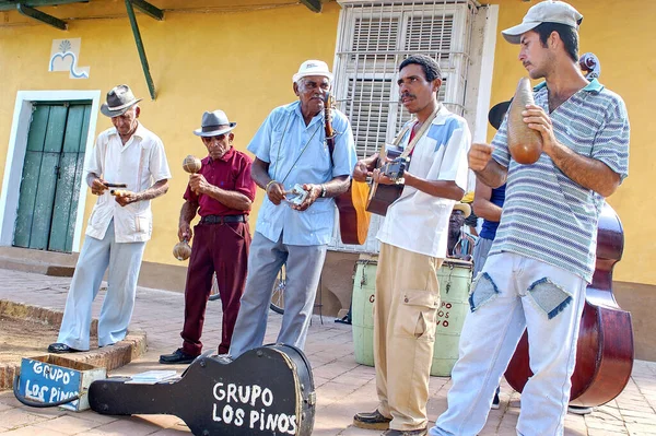Havana Cuba August 2023 Street Musicians Playing Traditional Cuban Music — Stock Photo, Image