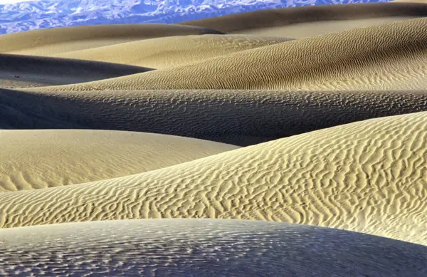 Texturas Dunas Areia Mesquite Dunes Death Valley National Park Califórnia — Fotografia de Stock