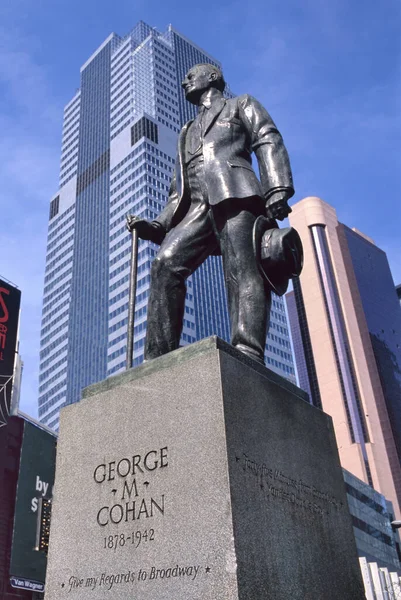 New York Usa May 2018 Monument George Cohan American Entertainer — Stock Photo, Image