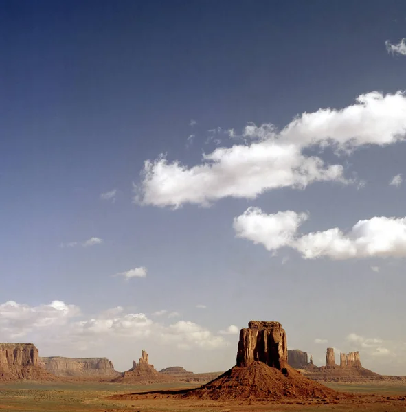 Вид Племенной Парк Monument Valley Смотровой Площадки Taylor Rock Закате — стоковое фото