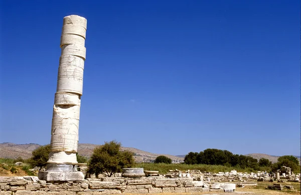 Tanrıça Hera Nın Tapınağı Yunanistan Samos Adasındaki Hereion Tapınağı Burası — Stok fotoğraf