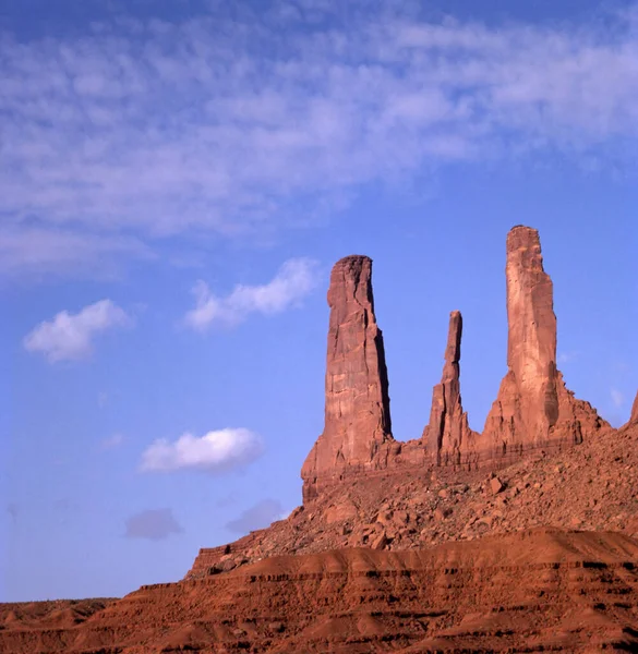 Скала Три Сестры Парк Племени Навахо Долине Монументов — стоковое фото