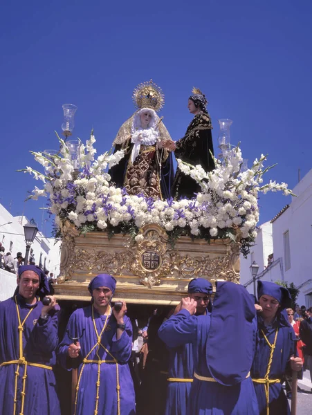 Arcos Frontera Spanyolország Április 2023 Katolikus Felvonulások Falu Utcáin Semana Stock Kép