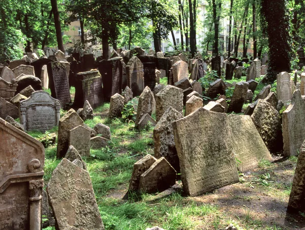 Πραγκοσ Τσεχικη Δημοσιευση Σεπτεμβριοσ 2023 Παλαιοί Εβραϊκοί Τάφοι Νεκροταφείων Στην — Φωτογραφία Αρχείου