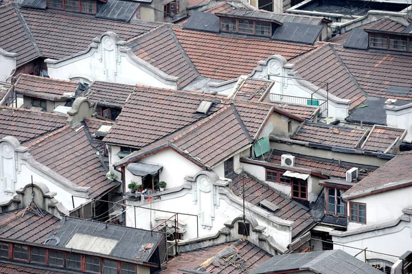 Roofs Hutong Shanghai China Royalty Free Stock Images