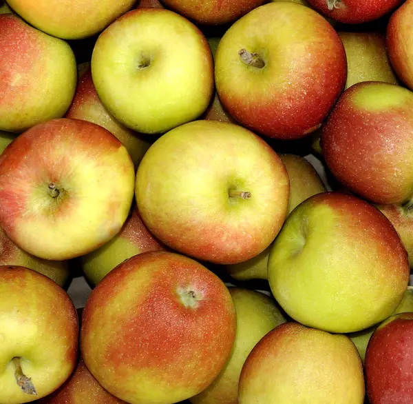 Top View Nature Organic Fresh Apples Pile Freshness Stock Image