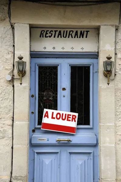 Rent Sign French Language Louer Entrance Door Restaurant City Center Royalty Free Stock Photos