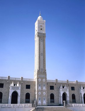 Seiyun, Hadhramaut, Yemen 'deki Aljama Camii' nin dış görünüşü