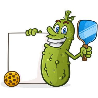 Pickleball, elinde bir raket ve kocaman boş bir afiş tutan havalı bir yankesicilik takım duyurusu ya da spor takvimi klibi sanatı için mükemmel bir tabela.