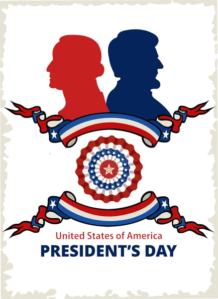 Happy Presidents Day Card — Stock Vector