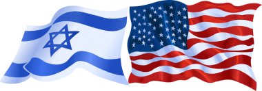 Amerika ve İsrail Birleşik Devletleri bayrakları