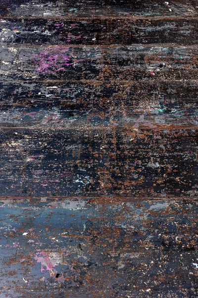 傷や錆で風化した金属板の背景色 — ストック写真