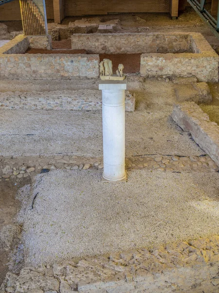 聖スペースヒッポリュトスの家の東洋の庭で コンプルトゥムの遺跡内で最も重要な遺跡の一つ アルカラ ヘナレスに位置するローマ市 マドリード スペイン — ストック写真