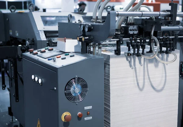 Impressão Máquina Perfuração Vinco Indústria Impressão — Fotografia de Stock